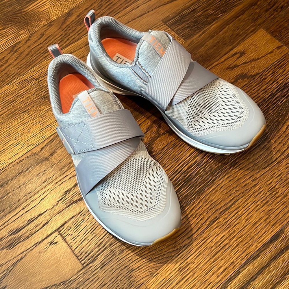 - Tiem cycling shoes with clip. Grey. Used twice,